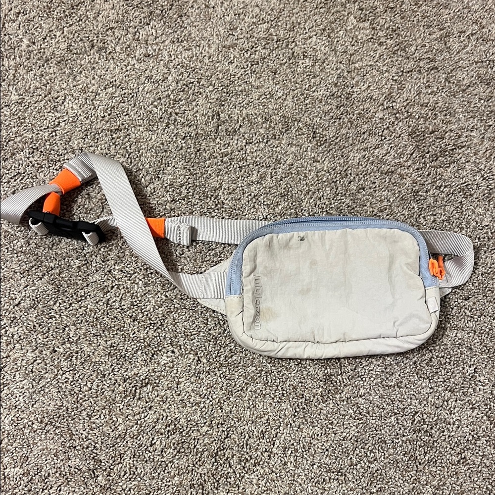 Lululemon Athletica Gray and Orange Mini Bag